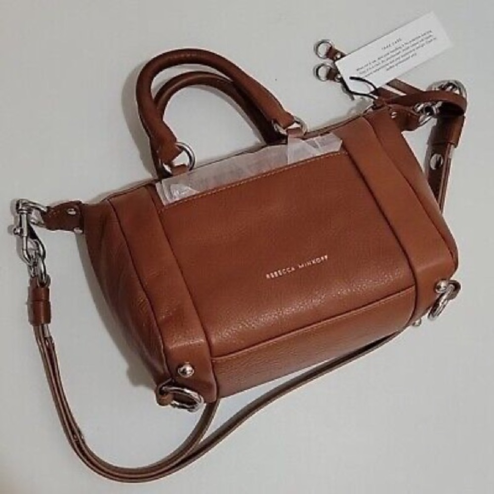 Rebecca Minkoff Caramel 100% Genuine Leather Handbag/Crossbody Satchel